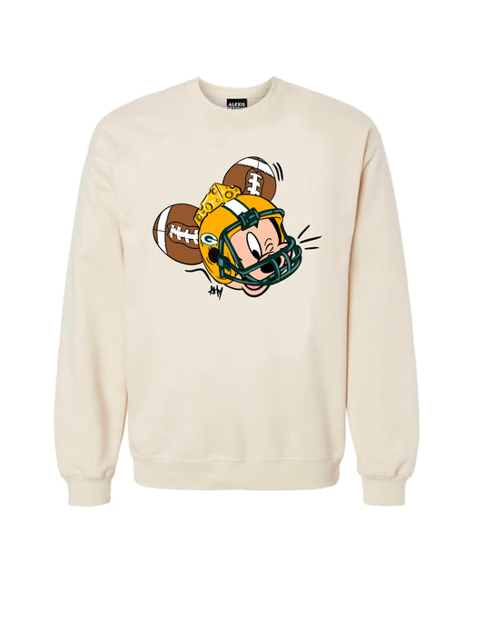 PACKERS HELMET INSPIRED CREWNECK