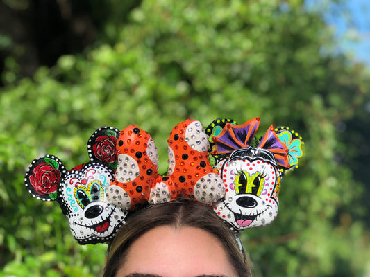 Day of the dead Mickey and Minnie inspired