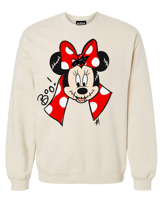 MINNI RED BOW INSPIRED CREWNECK