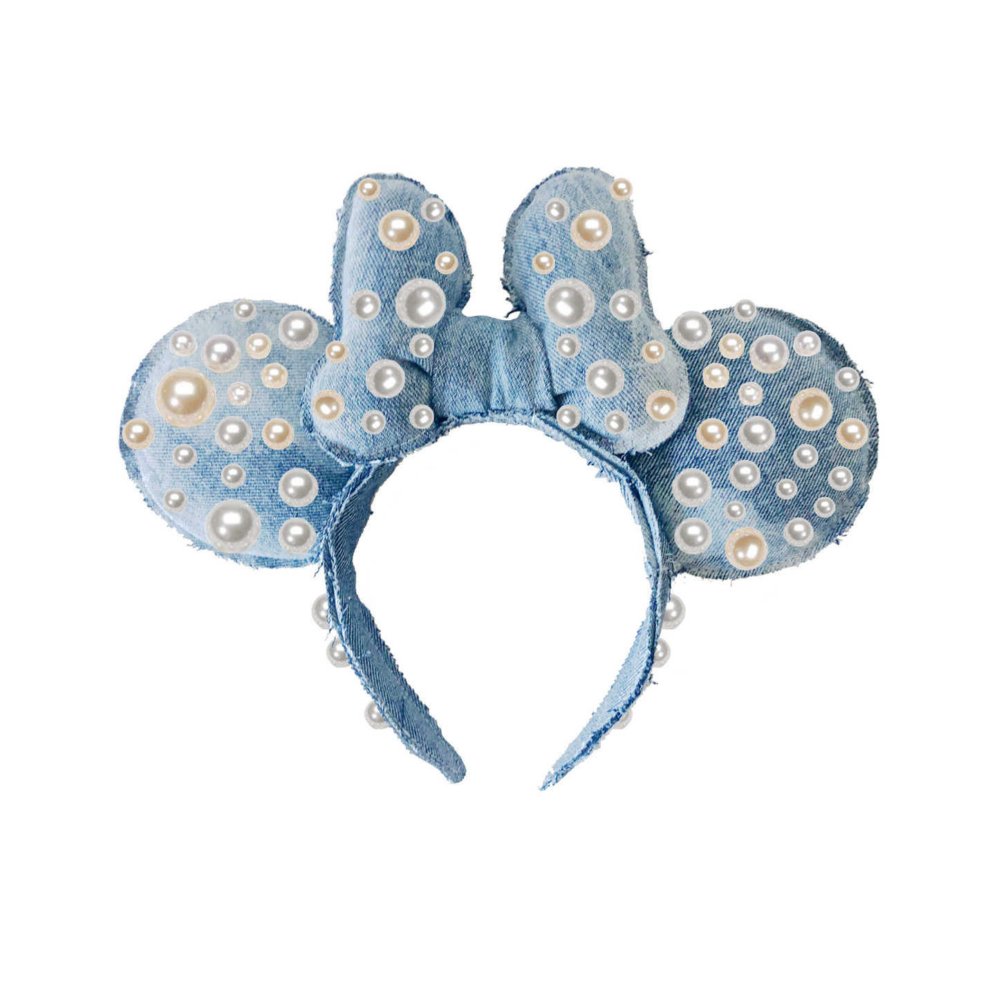 Denim Ears with pearls