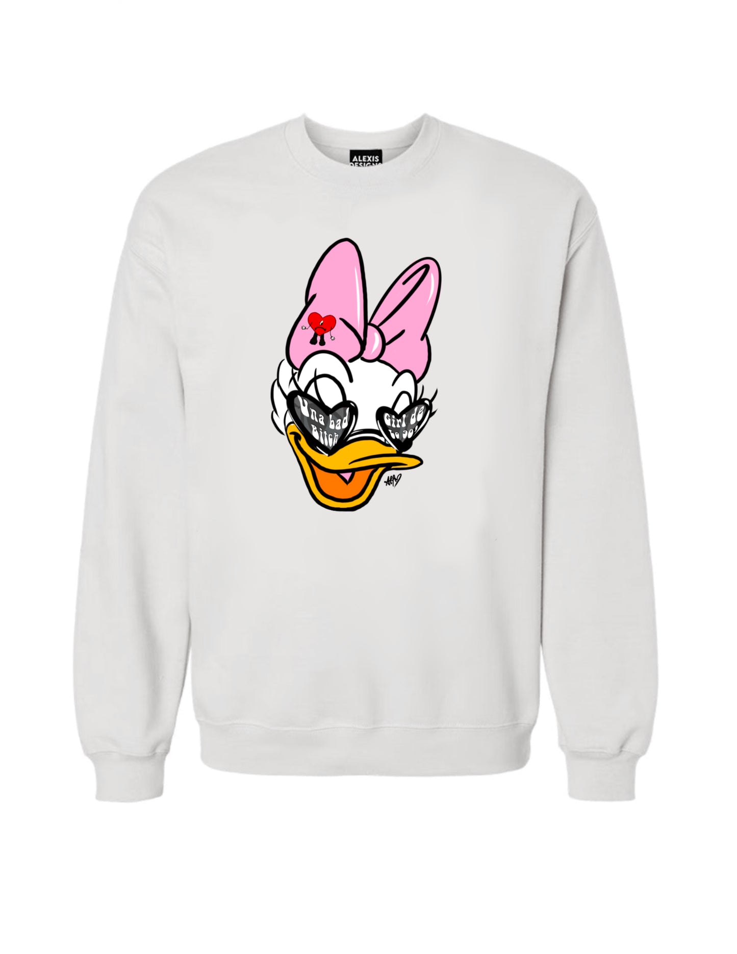 UNISEX CREWNECK UNA BAD B INSPIRED- WHITE