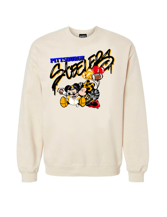 PGH STEELRS GRAFFITI INSPIRED CREWNECK