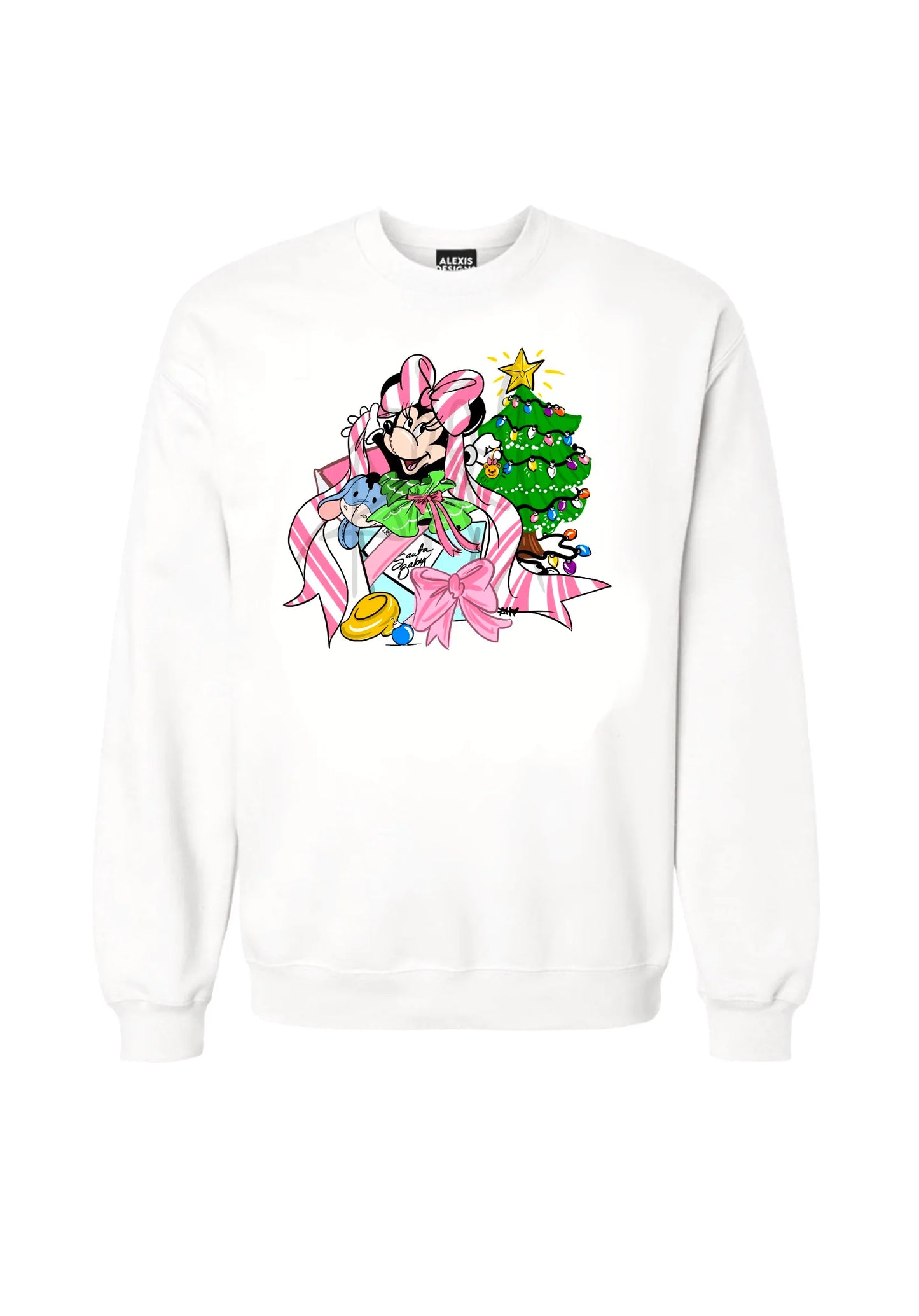 KIDS MINNIE PINK INSPIRED CREWNECK