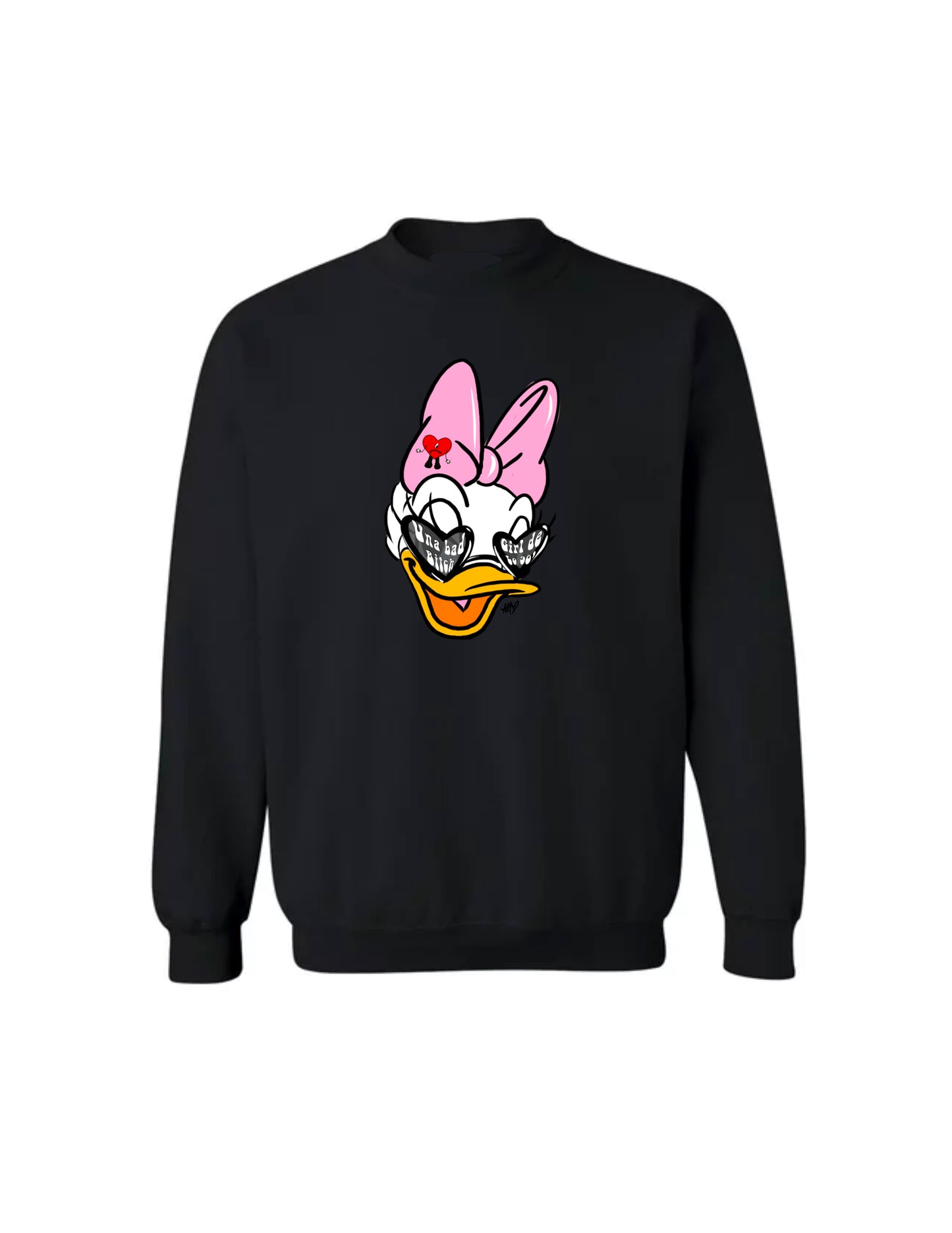 UNISEX CREWNECK UNA BAD B INSPIRED- WHITE