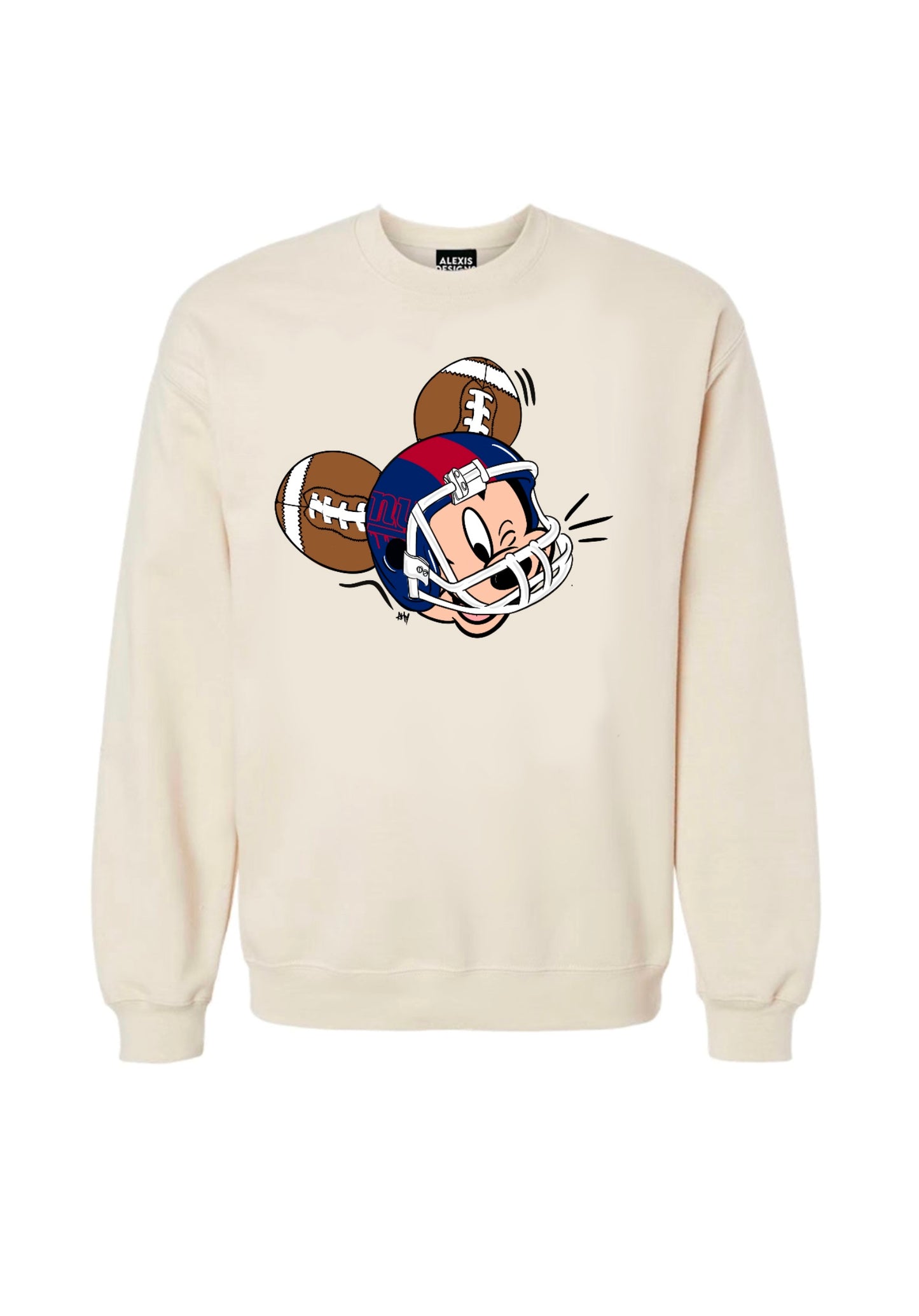 NY GNTS HELMET CREWNECK